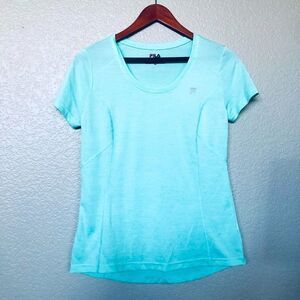 Fila Fitted  Aqua Blue Active Workout Top XS
